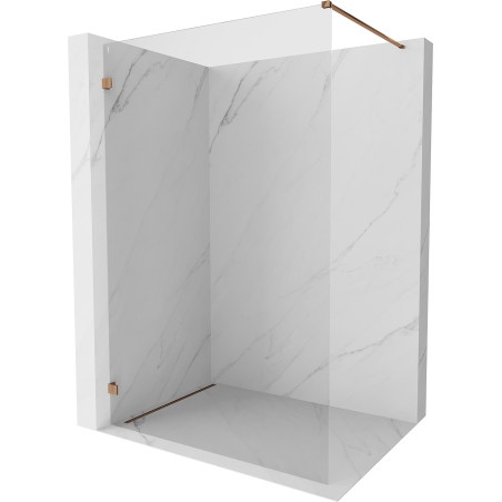 Mexen Lunar душ стена Walk-in лява 130 x 200 см, прозрачна 8 мм, розово злато