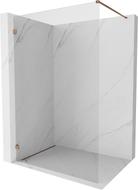 Mexen Lunar душ стена Walk-in лява 130 x 200 см, прозрачна 8 мм, розово злато