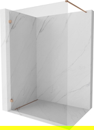 Mexen Lunar преграда за душ тип Walk-in лява 60 x 200 см, прозрачна 8 мм, матирана мед - 830-060-000-65-00-L