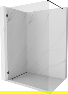 Mexen Lunar душна преграда Walk-in лява 140 x 200 см, прозрачна 8 мм, черна - 830-140-000-70-00-L