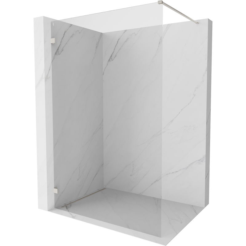 Mexen Lunar стена за душ Walk-in лява 50 x 200 см, прозрачна 8 мм, матиран никел - 830-050-000-97-00-L