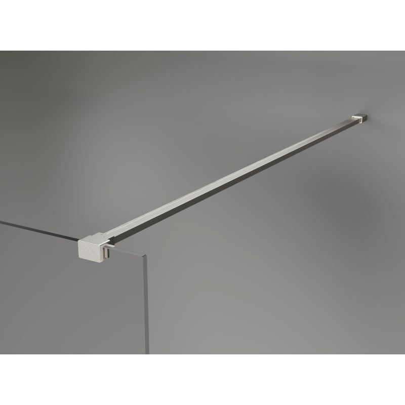 Mexen Lunar стена за душ Walk-in лява 130 x 200 см, прозрачна 8 мм, четкан никел - 830-130-000-97-00-L