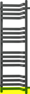Mexen Loop радиатор за баня 1250 x 375 мм, 666 W, антрацит - W129-1250-350-00-66