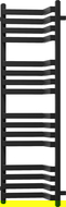 Mexen Loop ъглов радиатор за баня 1250 x 375 мм, 666 W, черен - W129-1250-350-00-70