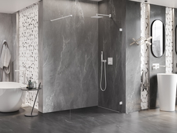Mexen Lunar душ преграда Walk-in дясна 130 x 200 см, прозрачна 8 мм, бяла - 830-130-000-20-00-P