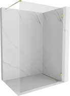 Mexen Lunar преграда за душ Walk-in дясна 100 x 200 cm, прозрачна 8 mm, златна - 830-100-000-50-00-P