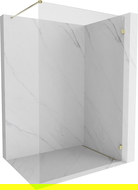 Mexen Lunar преграда за душ Walk-in дясна 130 x 200 см, прозрачна 8 мм, златиста - 830-130-000-50-00-P