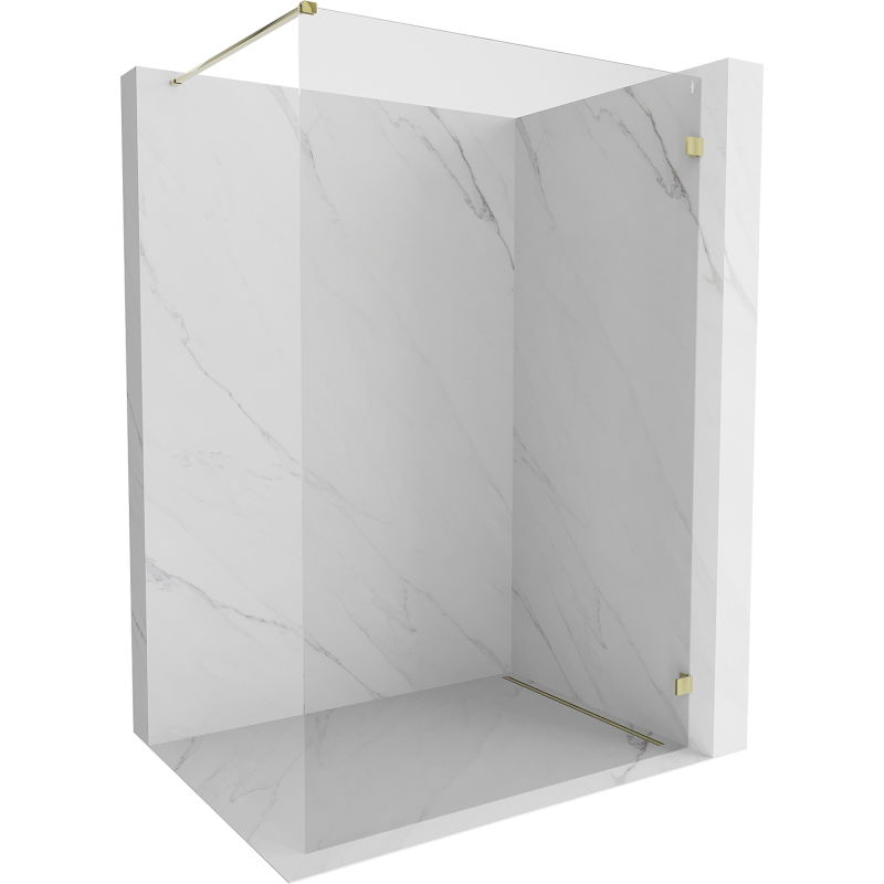 Mexen Lunar душ кабина Walk-in дясна 160 x 200 см, прозрачна 8 мм, златна - 830-160-000-50-00-P
