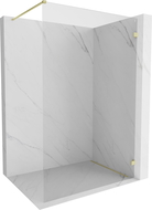 Mexen Lunar душна преграда Walk-in дясна 130 x 200 см, прозрачна 8 мм, златна четкана - 830-130-000-55-00-P