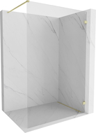 Mexen Lunar душ-преграда Walk-in дясна 140 x 200 см, прозрачна 8 мм, златно матирано - 830-140-000-55-00-P