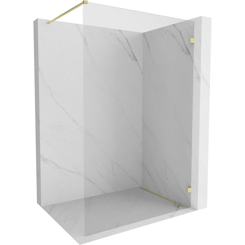 Mexen Lunar душ кабина и стена Walk-in дясна 150 x 200 см, прозрачна 8 мм, златисто четкована - 830-150-000-55-00-P