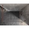 Mexen Lunar душ стена Walk-in дясна 60 x 200 cm, прозрачно 8 mm, розово злато