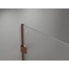 Mexen Lunar душ кабина Walk-in дясна 90 x 200 см, прозрачна 8 мм, розово злато - 830-090-000-60-00-P