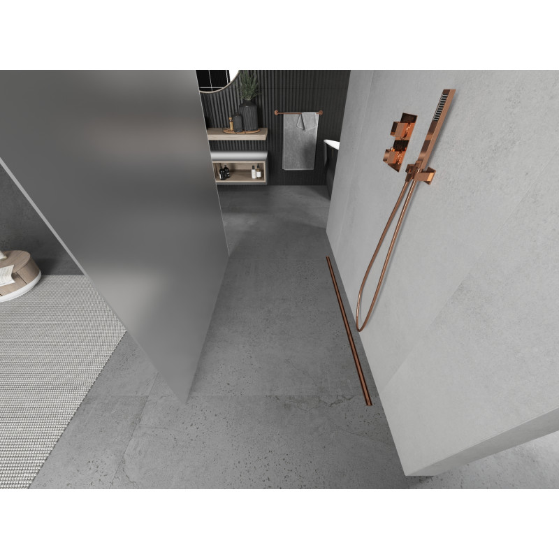 Mexen Kioto самостоятелна душ кабина 120 x 200 cm, матирана 8 mm, розово злато