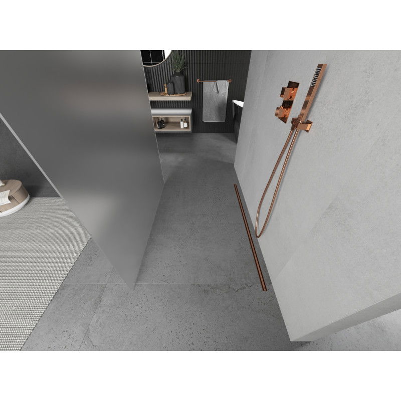 Mexen Kioto свободностояща душ кабина 120 x 200 см, матирано 8 мм, розово злато - 800-120-002-60-30