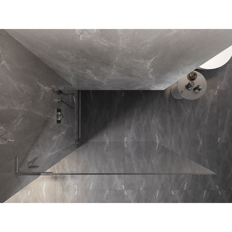 Mexen Lunar L Душ кабина Стенен панел Walk-in лява 50 x 200 см, прозрачен 8 мм, хром - 830L-050-000-01-00-L