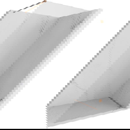 Mexen Lunar душ кабина Walk-in дясна 120 x 200 cm, прозрачна 8 mm, матирана мед - 830-120-000-65-00-P