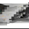 Mexen Kioto свободностояща душа стена 100 x 200 см,transparent/матово 8 мм, златна - 800-100-002-50-35