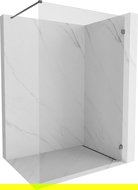 Mexen Lunar стъклена преграда Walk-in дясно 150 x 200 cm, прозрачна 8 mm, Gun Gray изчеткана - 830-150-000-66-00-P