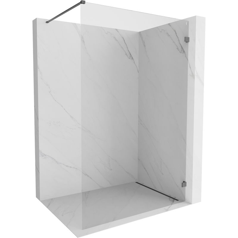 Mexen Lunar стена за душ Walk-in дясна 160 x 200 cm, прозрачно 8 mm, gun сив полиран - 830-160-000-66-00-P