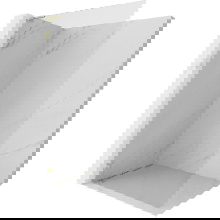 Mexen Lunar L стена за душ Walk-in лява 110 x 200 см, прозрачна 8 мм, златна - 830L-110-000-50-00-L