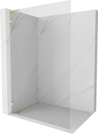 Mexen Lunar L душ стена Walk-in лява 90 x 200 см, прозрачна 8 мм, златна четкана - 830L-090-000-55-00-L