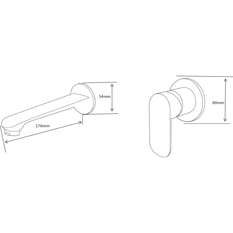 Mexen Dox вградена батерия за мивка, хром - 75215-00