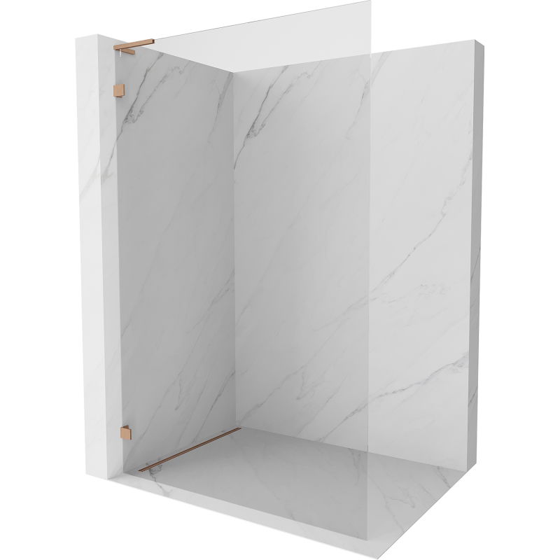 Mexen Lunar L Душ екран Walk-in ляв 60 x 200 см, прозрачен 8 мм, четкана мед - 830L-060-000-65-00-L