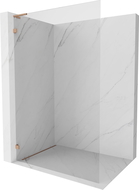 Mexen Lunar L душ преграда Walk-in лява 70 x 200 см, прозрачно 8 мм, изчеткана мед - 830L-070-000-65-00-L