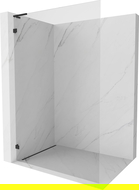 Mexen Lunar L лява душ кабина Walk-in 100 x 200 см, прозрачно 8 мм, черна - 830L-100-000-70-00-L