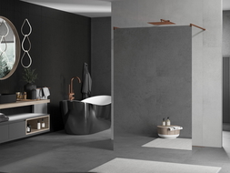 Mexen Kioto свободностояща душ кабина 120 x 200 см, огледало 8 мм, розово злато