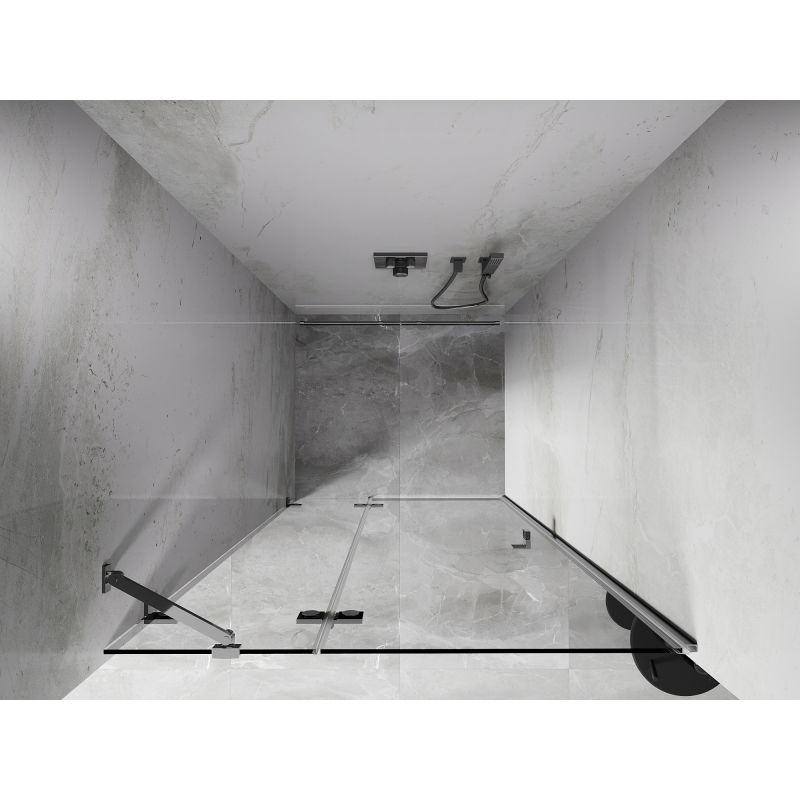 Mexen Lunar врата за душ кабина, леви 120 cm, прозрачни, хром - 834-120-000-01-00-L