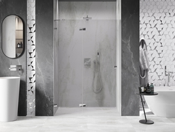 Mexen Lunar душ врати с ляво отваряне 140 см, прозрачни, хром - 834-140-000-01-00-L