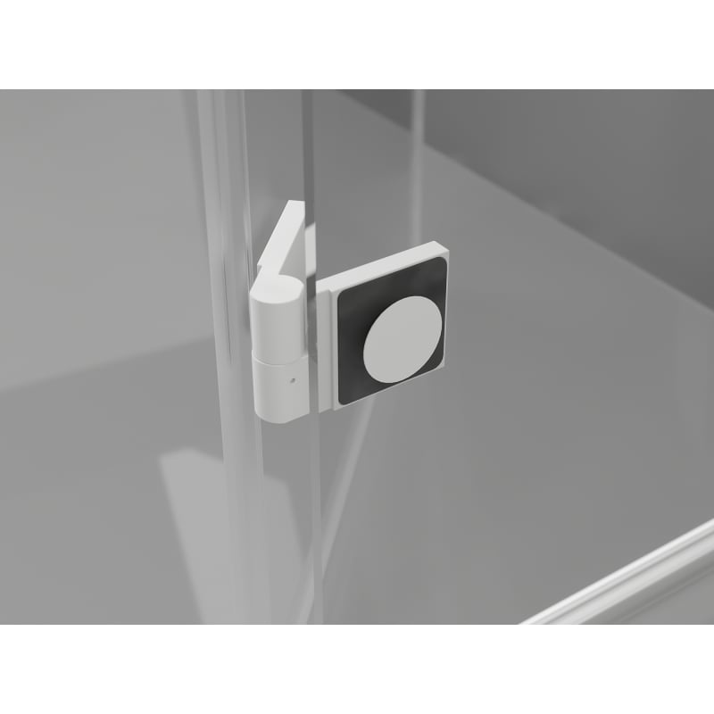 Mexen Lunar ляви душ врати 80 см, прозрачни, бели - 834-080-000-20-00-L