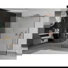 Mexen Kioto свободностоящ душ-стена 140 x 200 см, черен модел 8 мм, розово злато - 800-140-002-60-70