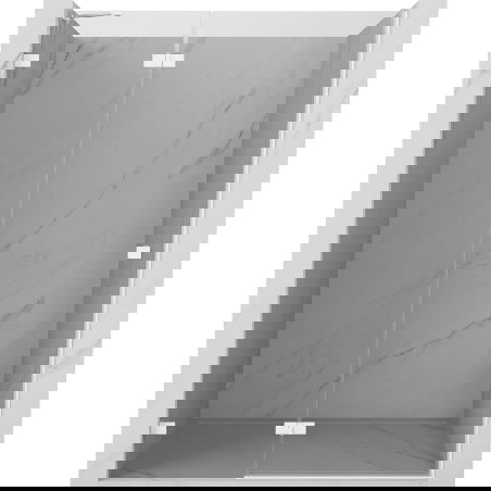 Mexen Lunar врати за душ кабина лява 135 см, прозрачна, бяла - 834-135-000-20-00-L