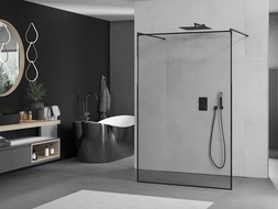 Mexen Kioto самостоятелна душ кабина 110 x 200 см, черна рамка 8 мм, черна - 800-110-002-70-70