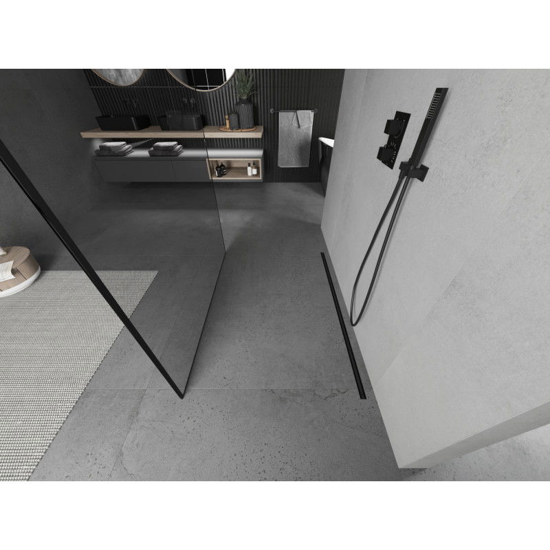 Mexen Kioto свободностояща душ кабина 130 x 200 см, черна рамка 8 мм, черна - 800-130-002-70-70