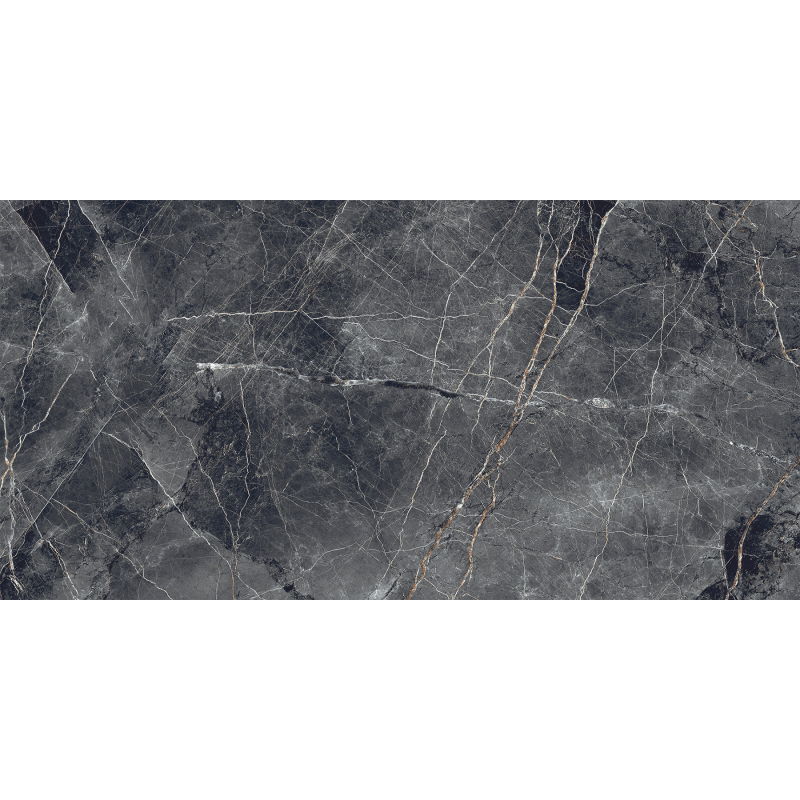 Mexen Eternity Nero полиран гранитогрес рект. G1, подова и стенна плочка 120 x 60 см, гланц - TL112-120-060-02