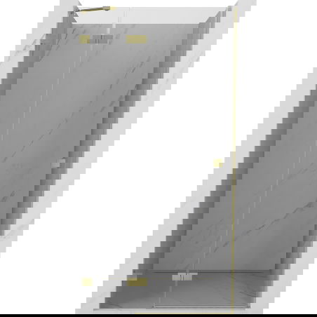 Mexen Lunar врати за душ ляво отваряне 75 см, прозрачни, златисто четкани - 834-075-000-55-00-L