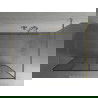 Mexen Kioto самостоятелна душ кабина 140 x 200 cm, черна решетка 8 mm, златна - 800-140-002-50-77