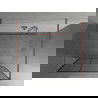 Mexen Kioto свободностояща душ стена 100 x 200 cm, черна решетка 8 mm, розово злато - 800-100-002-60-77