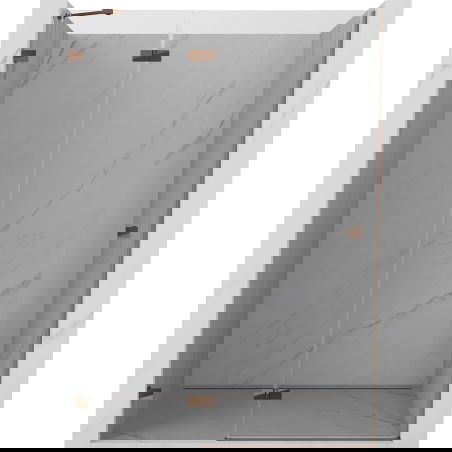 Mexen Lunar врати за душ кабина с десен отвор 135 см, прозрачни, розово злато - 834-135-000-60-00-L