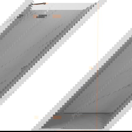 Mexen Lunar въртяща се душ врата лява 90 см, прозрачна, матирано мед - 834-090-000-65-00-L