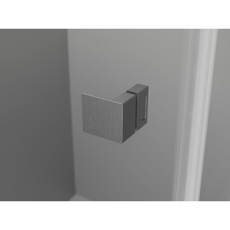 Mexen Lunar лява отваряема душ врата 90 см, прозрачна, четкано сиво - 834-090-000-66-00-L