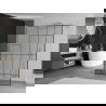 Mexen Kioto самостоятелна душ стена 120 x 200 см, черен мотив 8 мм, хром - 800-120-002-01-78