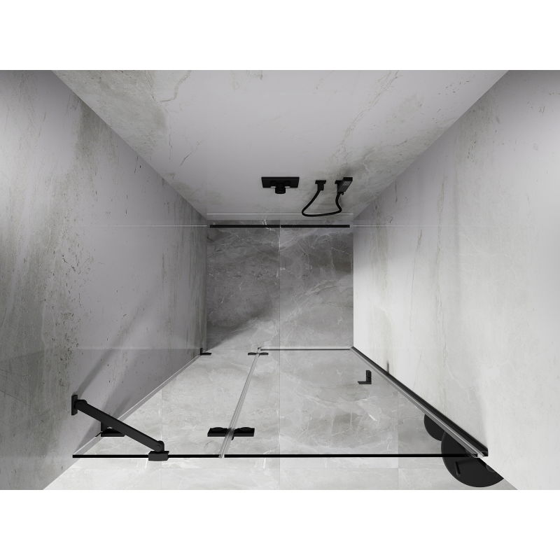 Mexen Lunar врата за душ лява, отваряща се, 110 см, прозрачна, gun metal - 834-110-000-95-00-L