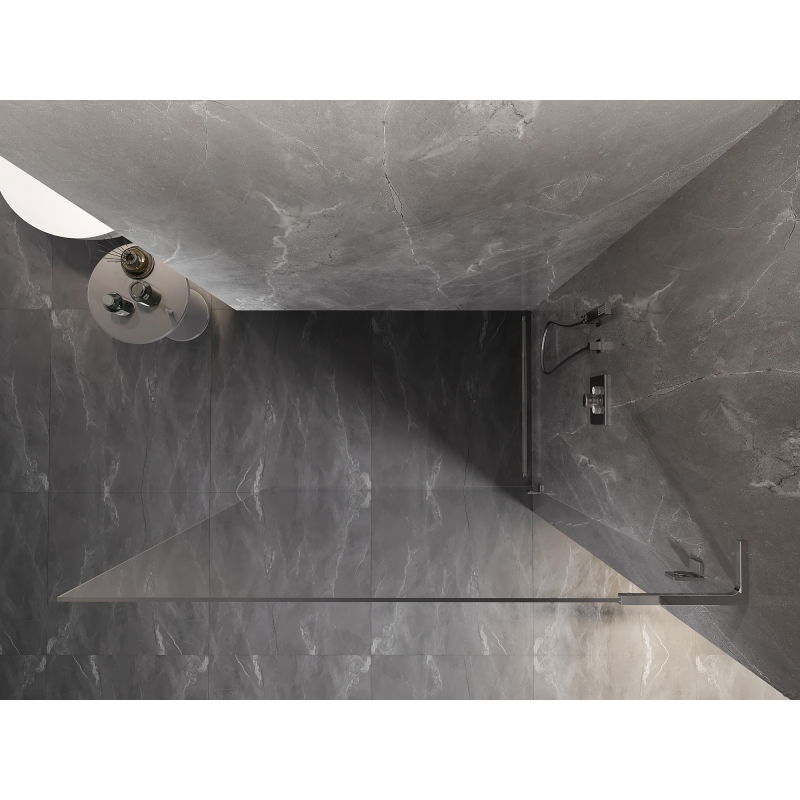 Mexen Lunar L параван за душ кабина Walk-in десен 70 x 200 см, прозрачен 8 мм, хром - 830L-070-000-01-00-P