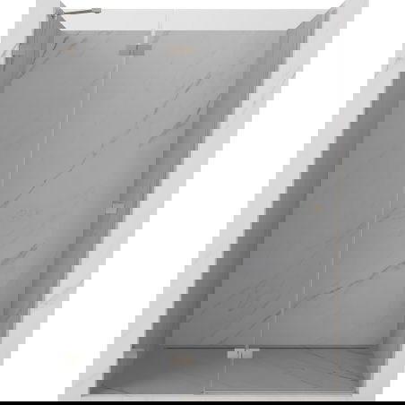 Mexen Lunar врати за душ кабина, отварящи се наляво, 130 см, прозрачно, четкан никел - 834-130-000-97-00-L