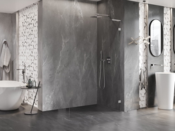 Mexen Lunar L стена за душ Walk-in дясна 90 x 200 см, прозрачна 8 мм, хром - 830L-090-000-01-00-P